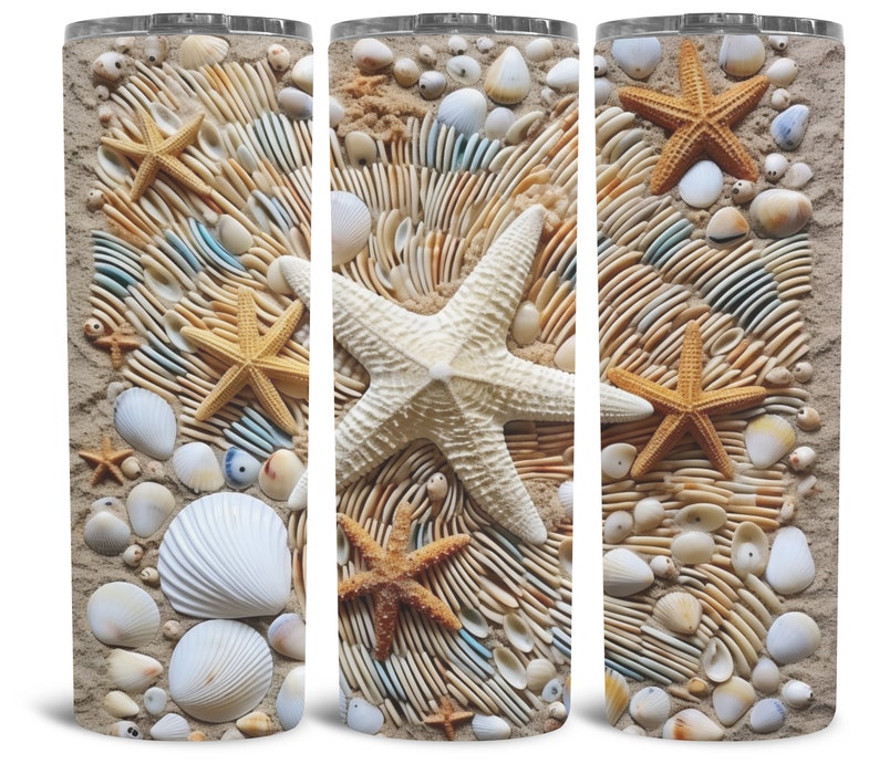 Softerry 30x60 Inch Beach Towel - Starfish & Seashells Velour Design, 100% Cotton (Blue/Sand) - View #7
