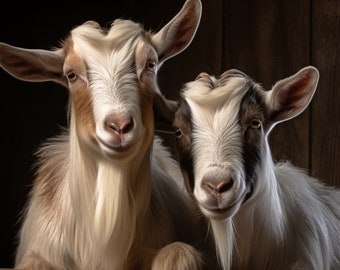 Pair of Farm Goats Hangin By the Fence - 3D Sublimation 20 oz Skinny Straight Tumbler Wrap - 300 PDI PNG Commercial