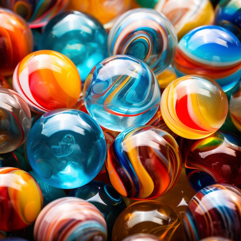 Vintage Glass Marbles Pattern - 3D Sublimation 20 Oz Skinny Straight ...