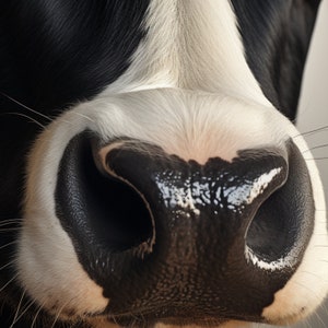 Holstein Dairy Cow Nose Close Up - 3D Sublimation 20 oz Skinny Straight Tumbler Wrap - 300 DPI PNG Commercial Use