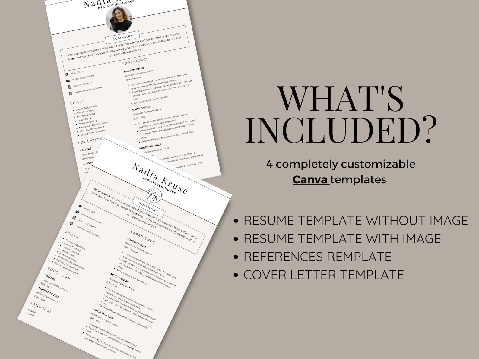 Clean Resume Template for Aesthetic - Il 1588xN.5135418989 6ywd