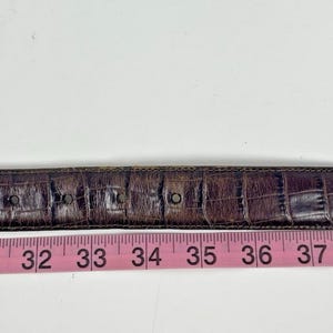Vintage Brighton Belt Brown Croc Embossed Leather Size 34 Gift for Her image 15