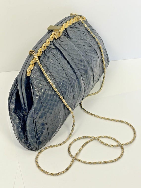 Neiman Marcus Morris Moskowitz Python Rhinestone … - image 3