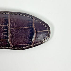 Vintage Brighton Belt Brown Croc Embossed Leather Size 34 Gift for Her image 16