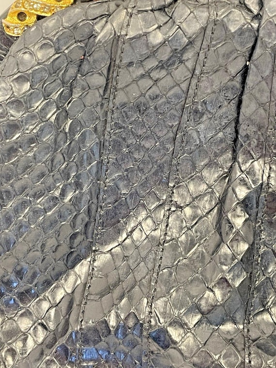 Neiman Marcus Morris Moskowitz Python Rhinestone … - image 7
