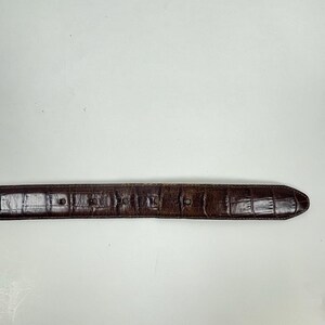 Vintage Brighton Belt Brown Croc Embossed Leather Size 34 Gift for Her image 17