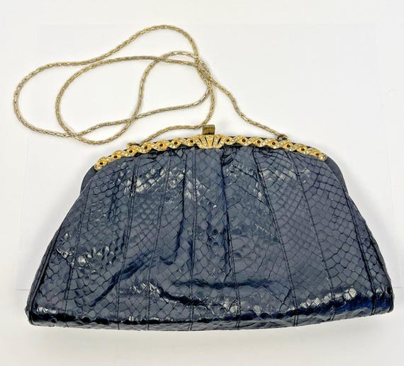 Neiman Marcus Morris Moskowitz Python Rhinestone … - image 19