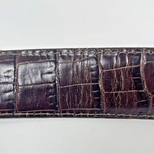 Vintage Brighton Belt Brown Croc Embossed Leather Size 34 Gift for Her image 12