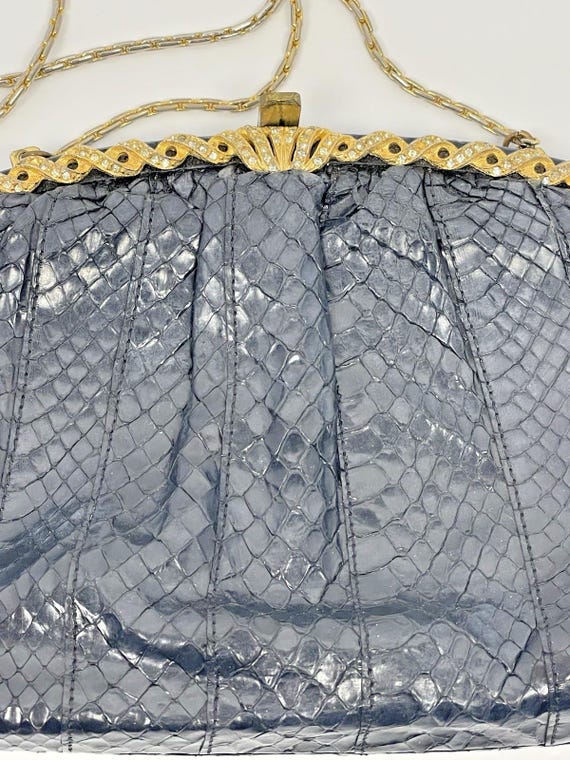 Neiman Marcus Morris Moskowitz Python Rhinestone … - image 20