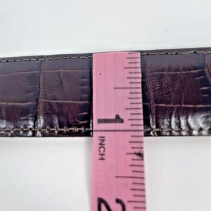 Vintage Brighton Belt Brown Croc Embossed Leather Size 34 Gift for Her image 2