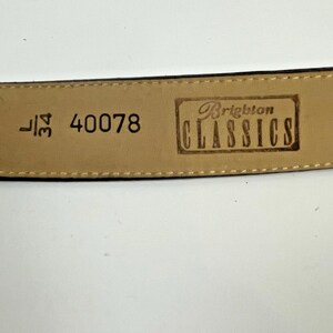 Vintage Brighton Belt Brown Croc Embossed Leather Size 34 Gift for Her image 4