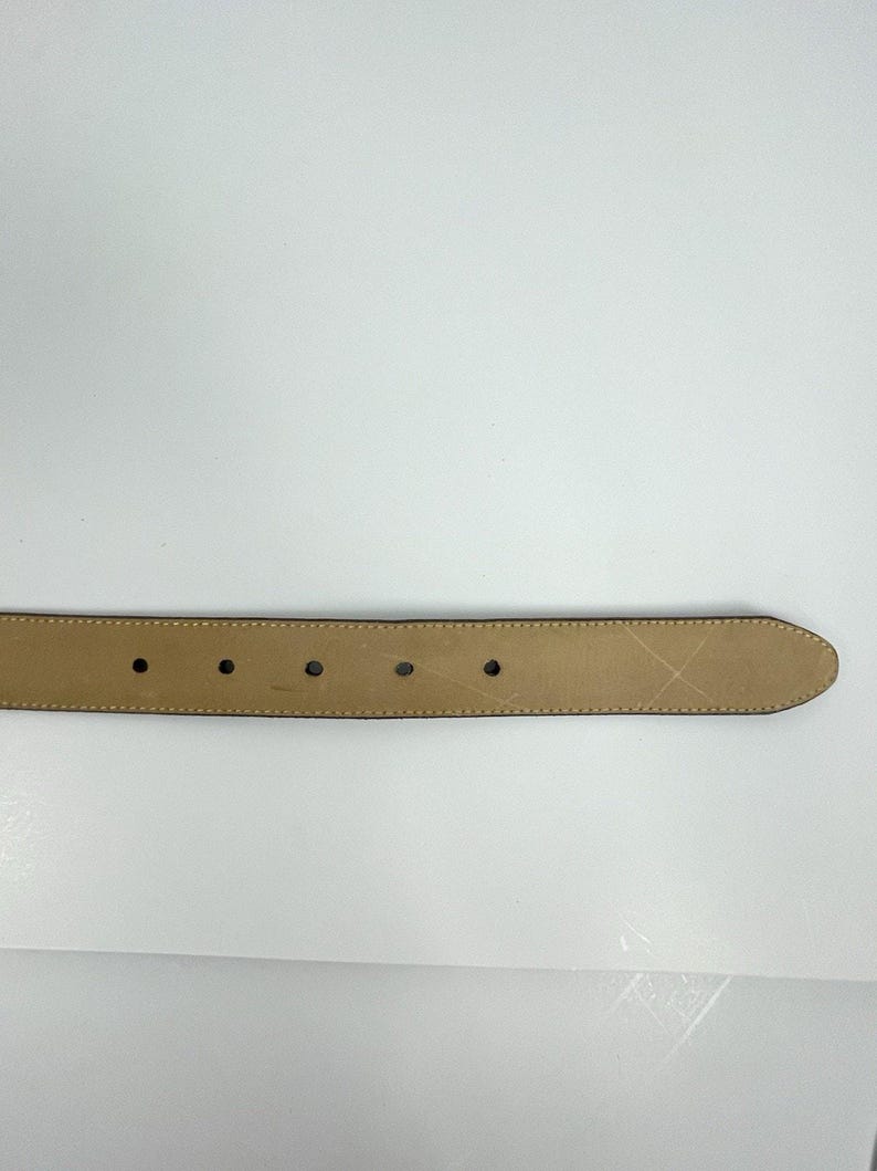 Vintage Brighton Belt Brown Croc Embossed Leather Size 34 Gift for Her image 18