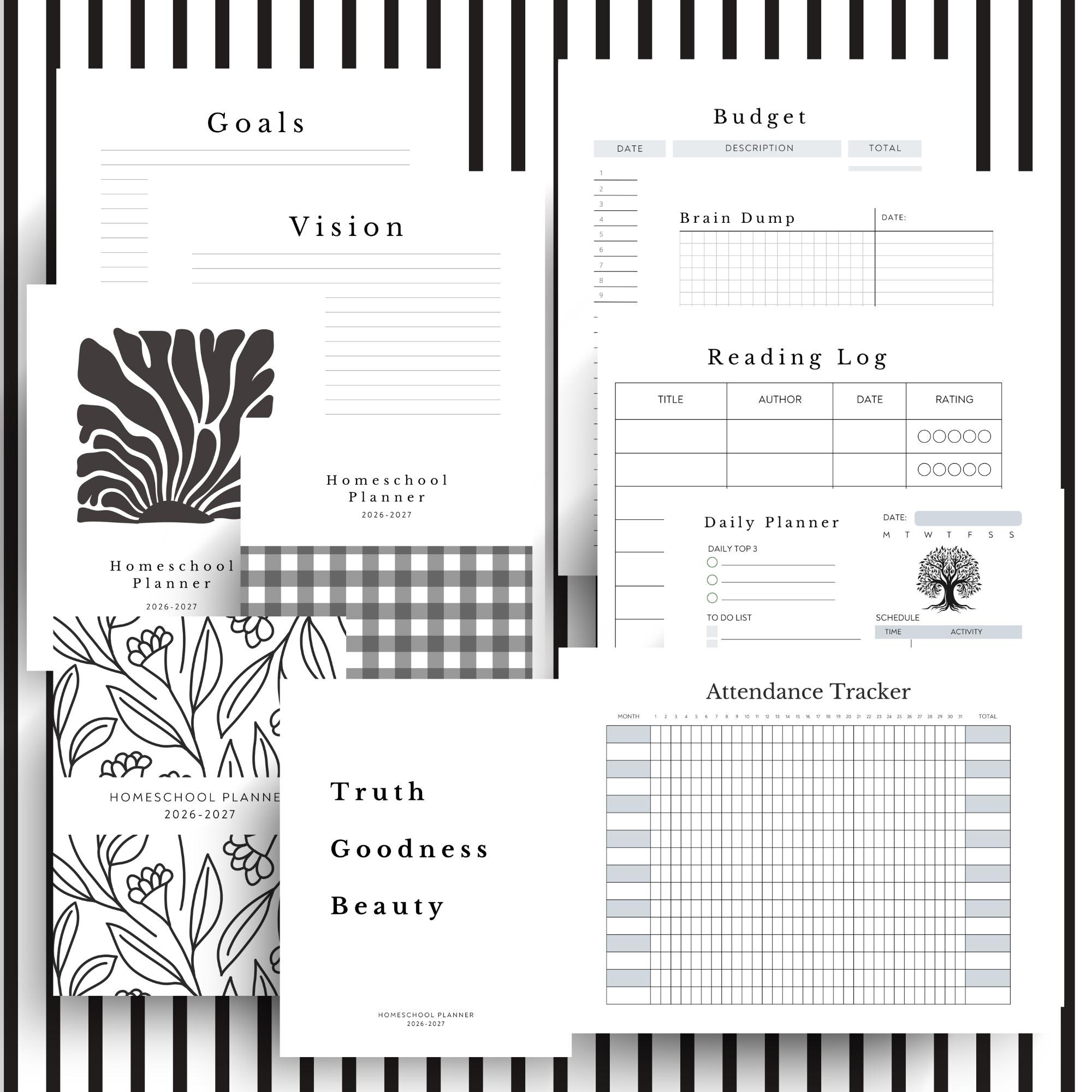Cycle 3 Homeschool Planner - B/W Printer Friendly - Classical ...
