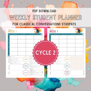 Cycle 2 Student Planner, Classical Conversations, Printable PDF