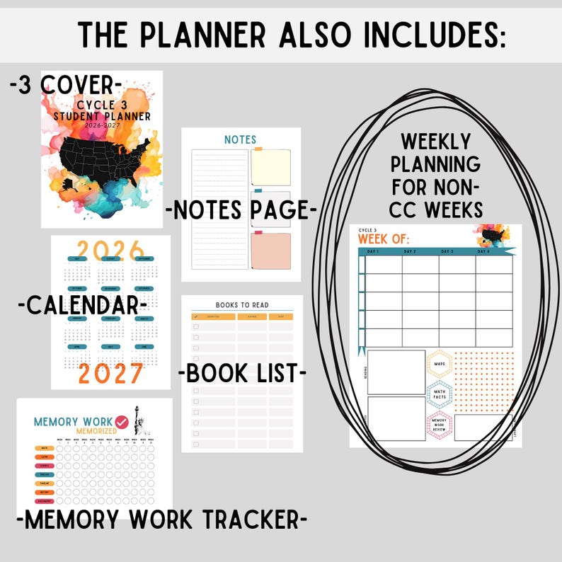 Cycle 3 Student Planner, Classical Conversations, Printable PDF - Etsy