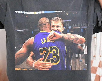 Vintage Luka Doncic LeBron James Comfort Colors Shirt, Basketball Shirt