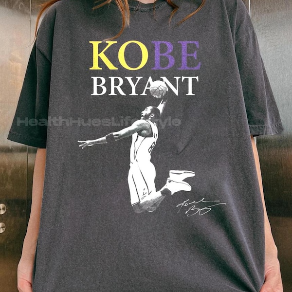 Vintage 90s Kobe Bryant Basketball Comfort Colors Shirt, Sport Tee