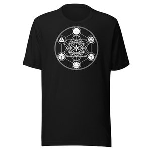 Metatron's Cube Platonic Solids Sacred Geometry T-Shirt