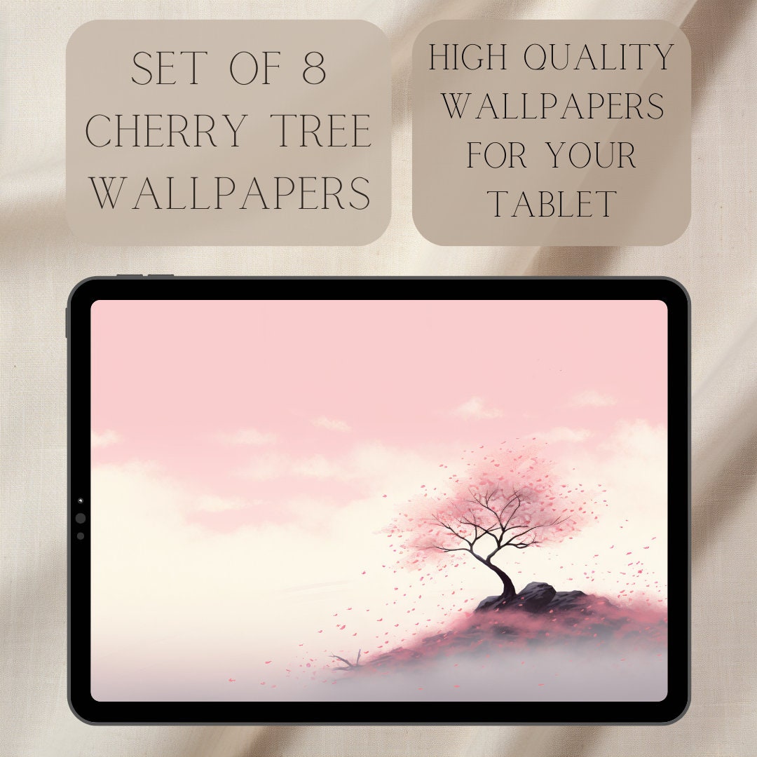 Cherry Tree iPad Wallpapers Digital Wallpaper Cherry Tree Etsy