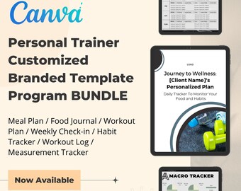 Personal Trainer Customized Branded Template Program BUNDLE