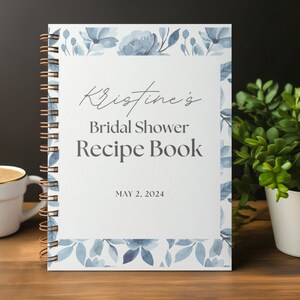 Livre de recettes personnalisé Shower nuptiale | Le cadeau parfait pour une mariée, des fêtes ou un anniversaire ! Modèle de toile de bricolage | Modèle de livre de recettes de recettes