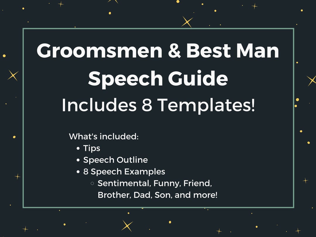 Easytouse Groomsmen Speech Template, Wedding Toast, Groomsmen Speech