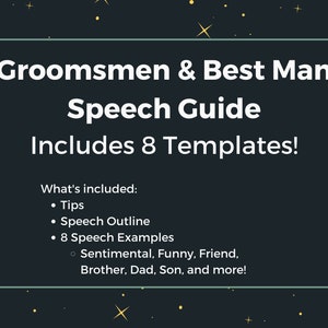 Einfach zu bedienende Groomsmen-Speech-Vorlage, Hochzeits-Toast, Groomsmen-Rede, Trauzeugen-Toast, Trauzeugen-Rede-Vorlage und Tipps