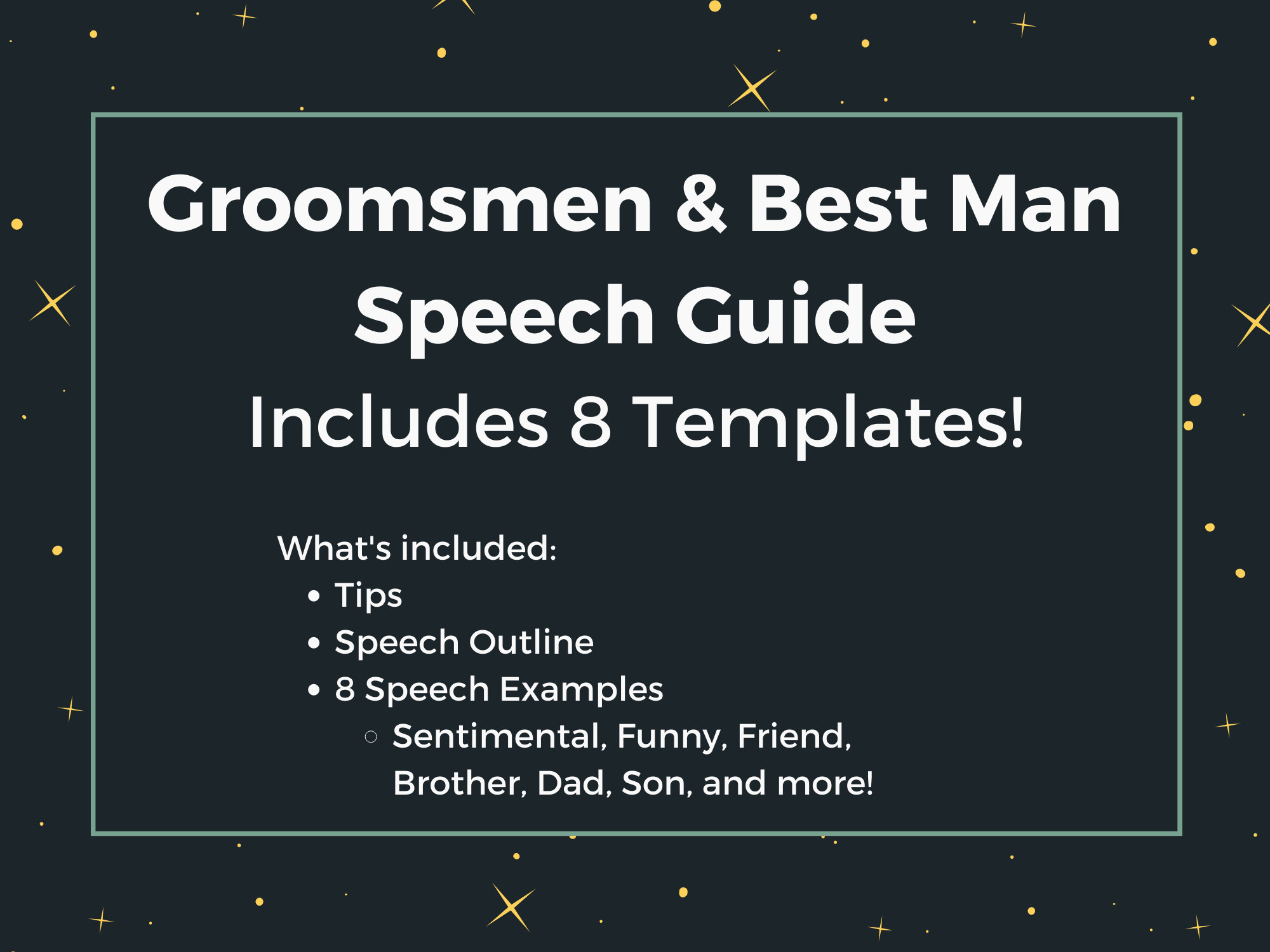 Easy to use Groomsmen Speech Template Wedding Toast Groomsmen Speech