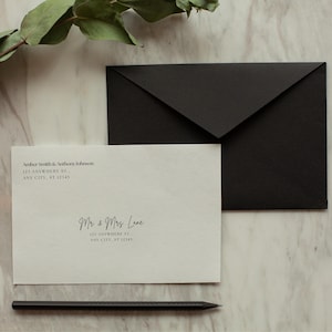 Umschlag Vorlage, Hochzeit Adressvorlage für 5x7 Einladungen, Minimalistische Hochzeitsumschläge druckbar, Umschlag Karte 7,25 x 5,25 AT10 A7