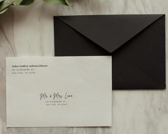 Envelope Template, Wedding Address Template for 5x7 Invitations, Minimalist Wedding Envelopes Printable, Envelope Card 7.25 x 5.25 AT10 A7
