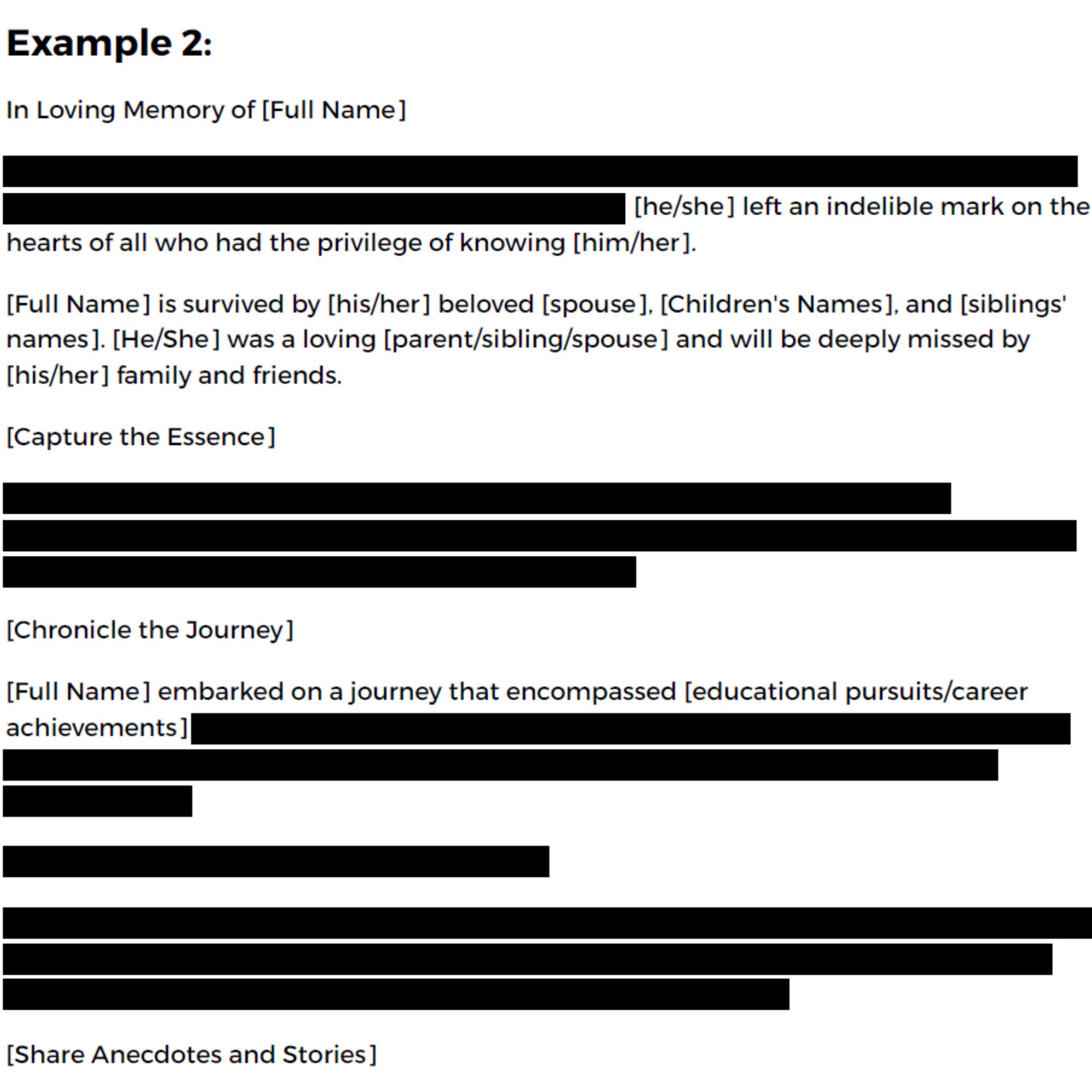 Obituary Templates Craft a Heartfelt Tribute With Our Comprehensive