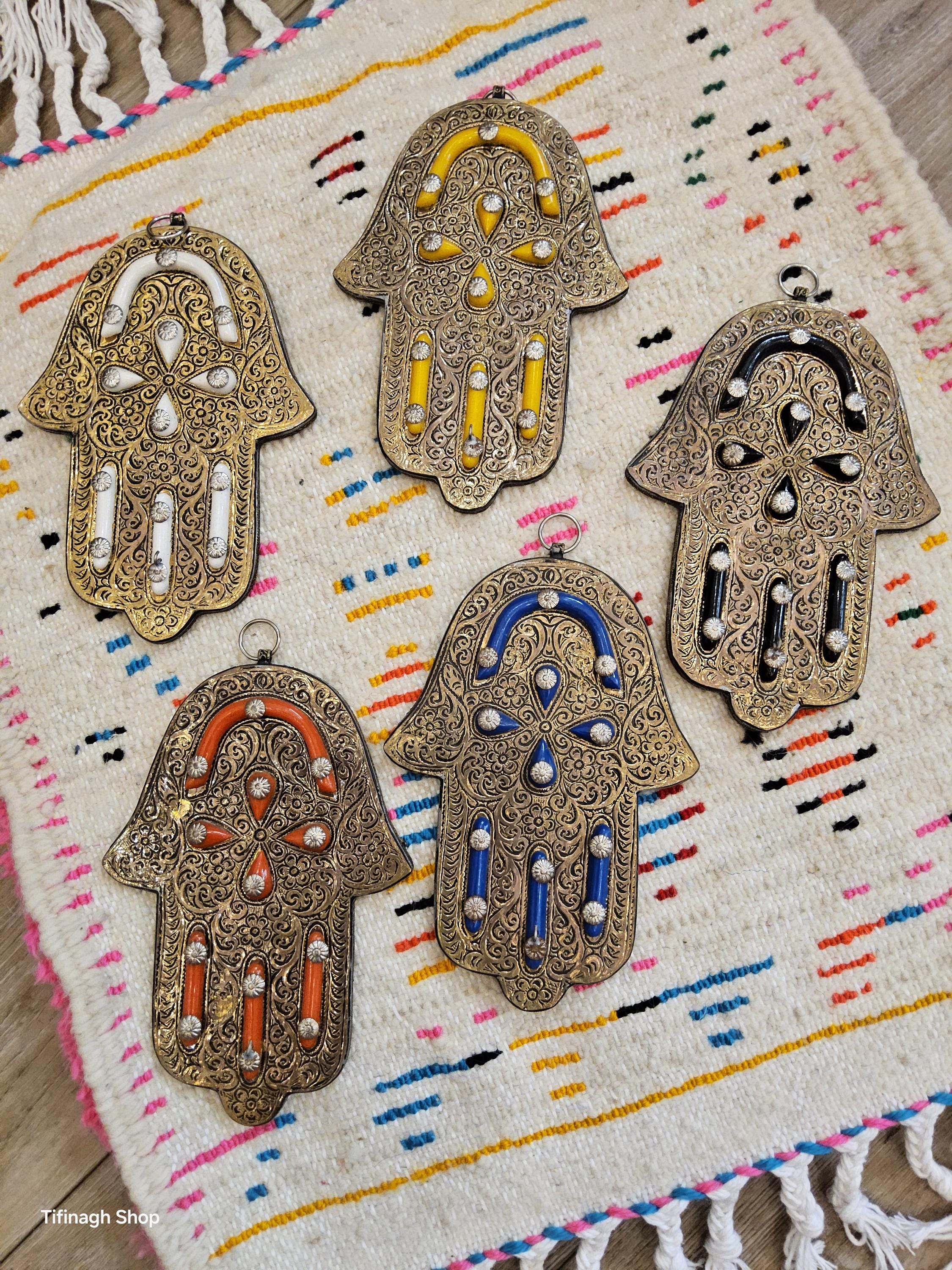 手作りハムサ ファティマの手 | 14x21cm | 金属製 | モロッコの守護の