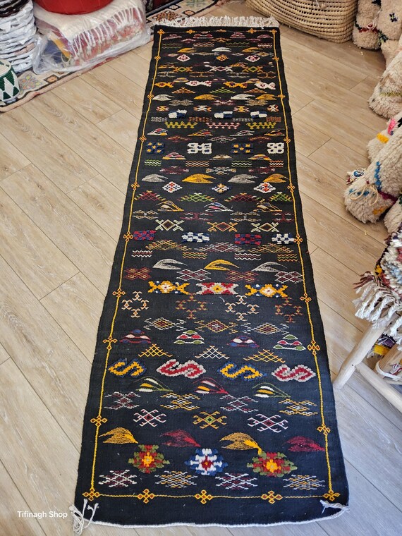 モロッコ ベルベルキリム 廊下敷き | 2.56m x 0.76m | ウール