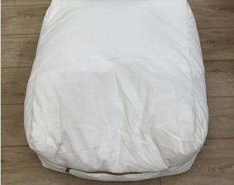 EMPTY POUF COVER | Cotton Material | 60x60x20cm  | Custom-Made with Zipper | Easy to Fill for | Protects Insert | Washable Design