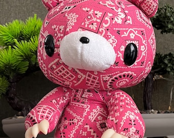Chax GP Gloomy Bear Pink Patterned Plush With Tags 2000s Y2K Tedy Bear Stuffed Animal Pink Plush Gloomy Aesthetic Kawaii Plush Etsy Finland