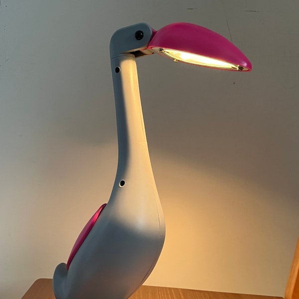 Vintage Popart Flamingo Lamp, Vintage Table Lamp, Toucan Lamp, Popart design, Vintage Home Decor