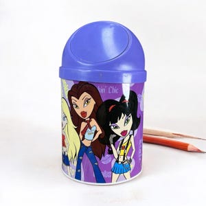 Vintage Bratz Y2K Purple Trash Can with Built-In Sharpener | 2005 MGA | Nostalgic Desk Accessory