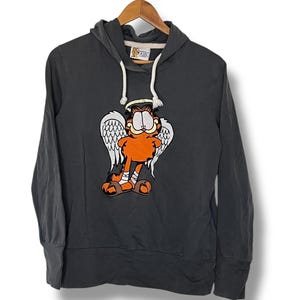 Y2K Garfield Sweatshirt: Angel Wings Graphic, Vintage Licensed Top