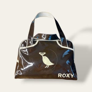 Roxy Vintage Duffle Bag , 90&#39;s Bags , Vintage France Fashion , Roxy France , Y2K , Y2K Bags , Roxy Bags , Patent Leather , RARE