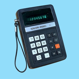Silver Reed 8 Vintage Calculator, Silver Seiko International, Calculator, Vintage Electronics, Made in Japan