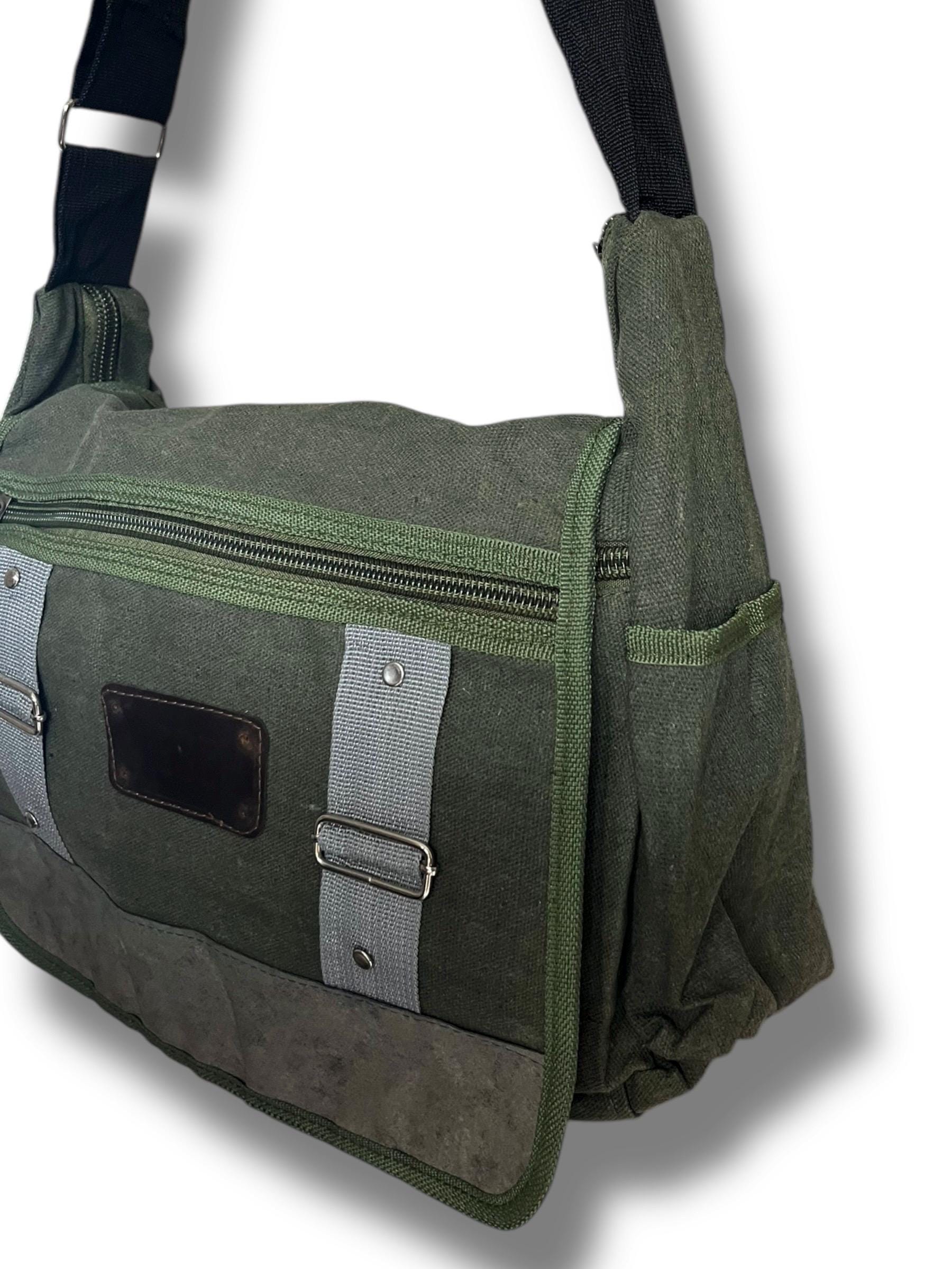 Y2K Army Green Messenger Bag: Vintage Grunge Crossbody - Etsy
