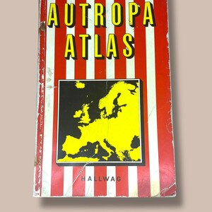 Autropa Atlas Hallwag 1973 Vintage Buch, Europa Karten, Drucke in der Schweiz