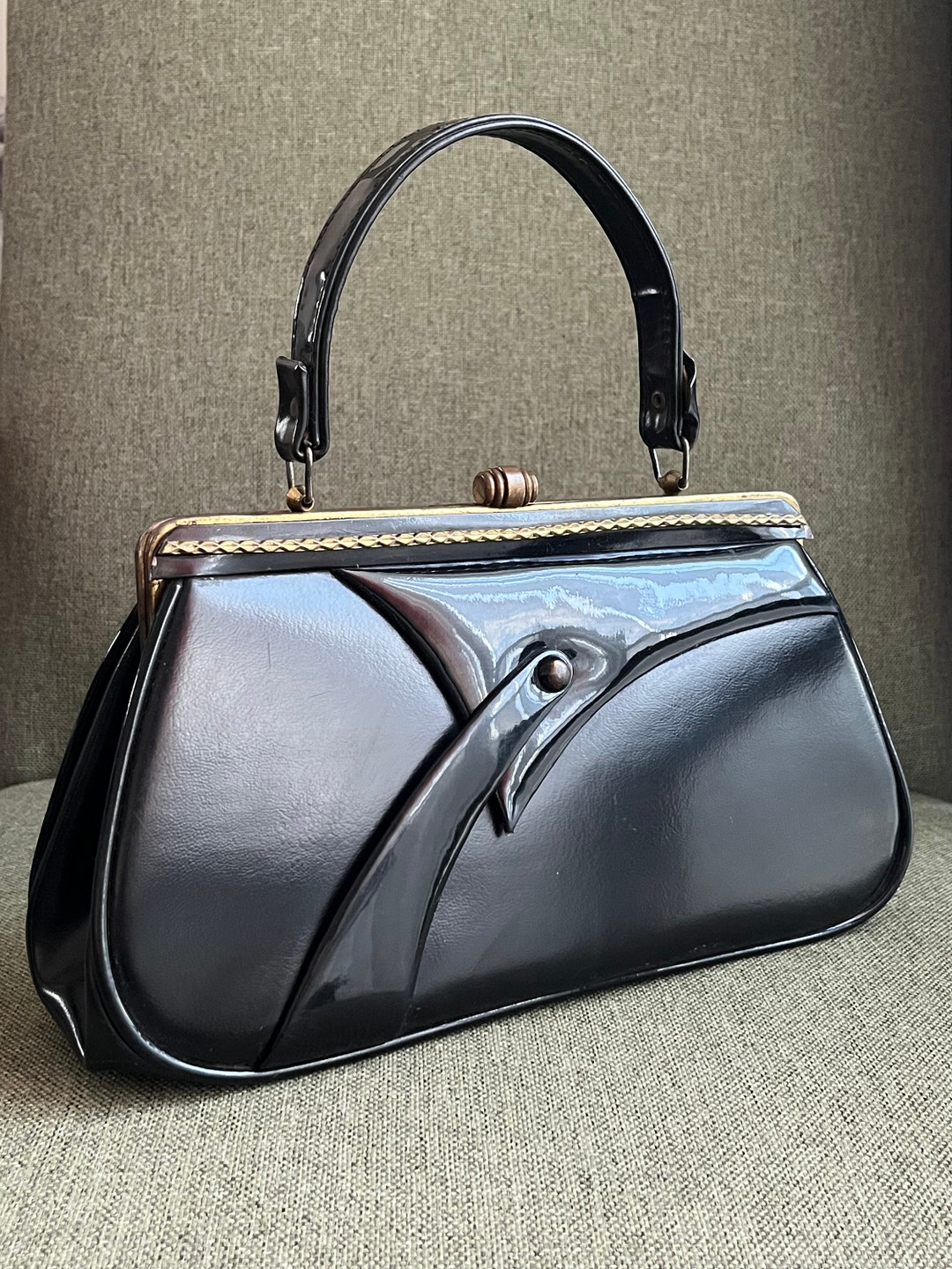 Vintage 80s Leather Patchwork Handbag Purse Shoulder | eBay