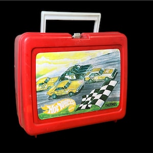 Vintage 1984 Hot Wheels Lunchbox - Thermos Brand Collectible