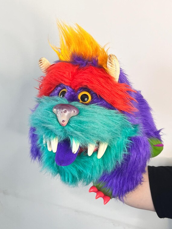 Vintage 1986 Amtoy My Pet Monster Plush Toy Puppet Rare 80 s Collectible Hand Puppet Plush Stuffed Toy Etsy UK