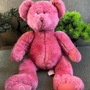 Russ Berrie Pink Teddy Bear , Rare Plush , 16 inches
