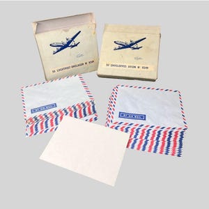 Buste per posta aerea Luchtpost vintage 2 scatole nella scatola originale, Luchtpost Omslagen, Enveloppes Avion, Luftpost, Luftpost Envelopes, RARO!!
