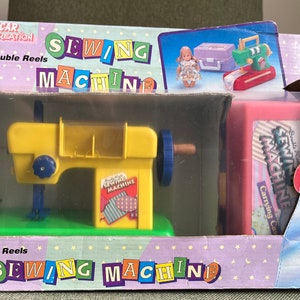 Vintage Oscar Creations Toy Sewing Machine - 1980s - Restored - With Box & Accessories