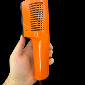 Vintage Braun HLD 5 Orange Hair Dryer designed by Reinhold Weiss | Made in  Germany | 1970  Nr. 4406 , WORKING, 220 Volt