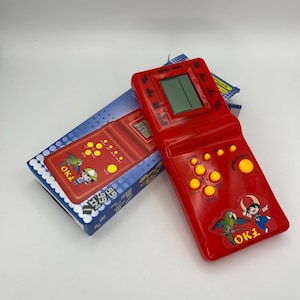Vintage Handheld Brick Game Console with Box | 90s Retro Electronic Toy | Red, Works Perfectly